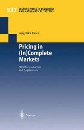 Esser | Pricing in (In)Complete Markets | E-Book | sack.de