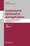 Wu / Daescu |  Combinatorial Optimization and Applications | Buch |  Sack Fachmedien