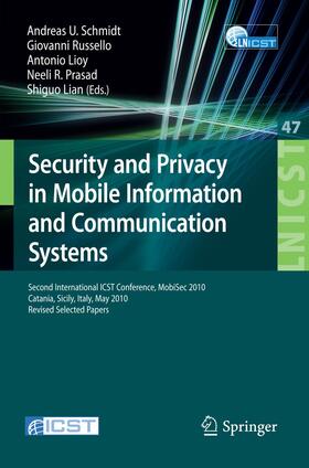 Schmidt / Russello / Lioy | Security and Privacy in Mobile Information and Communication | Buch | sack.de