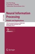 Wong / Mendis / Bouzerdoum |  Neural Information Processing 2.2 Models and Applications | Buch |  Sack Fachmedien
