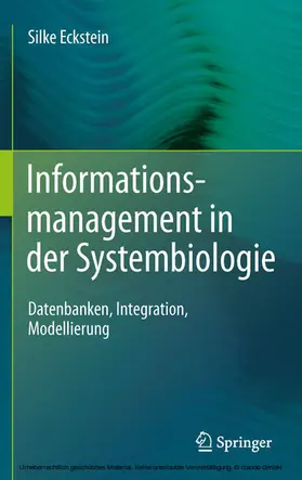 Eckstein | Informationsmanagement in der Systembiologie | E-Book | sack.de