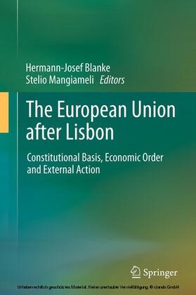 Blanke / Mangiameli |  The European Union after Lisbon | eBook | Sack Fachmedien