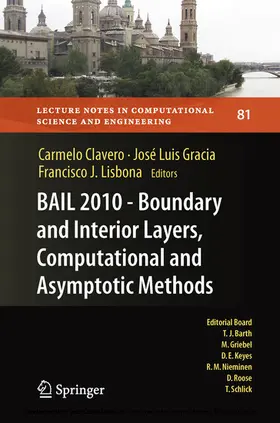 Clavero / Gracia / Lisbona | BAIL 2010 - Boundary and Interior Layers, Computational and Asymptotic Methods | E-Book | www.sack.de