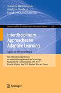 De Wannemacker / Clarebout / De Causmaecker |  Interdisciplinary Approaches to Adaptive Learning | Buch |  Sack Fachmedien