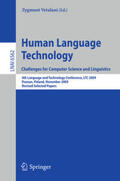 Vetulani |  Human Language Technology. Challenges for Computer Science | Buch |  Sack Fachmedien