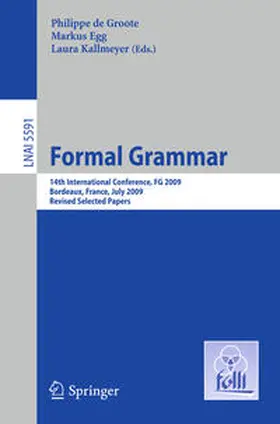 de Groote / Egg / Kallmeyer | Formal Grammar | E-Book | www.sack.de