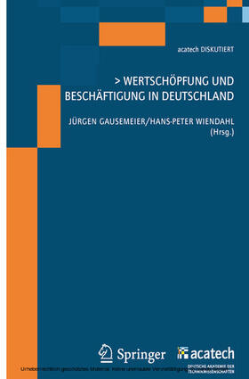 Gausemeier / Wiendahl | Wertschöpfung und Beschäftigung in Deutschland | E-Book | sack.de