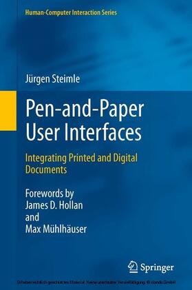 Steimle | Pen-and-Paper User Interfaces | E-Book | sack.de