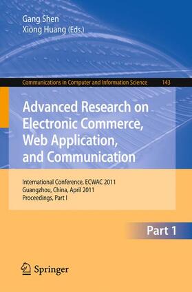 Shen / Huang |  Advanced Research on Electronic Commerce | Buch |  Sack Fachmedien