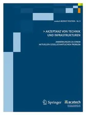 acatech |  Akzeptanz von Technik und Infrastrukturen | Buch |  Sack Fachmedien