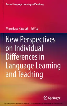 Pawlak | New Perspectives on Individual Differences in Language Learning and Teaching | E-Book | sack.de