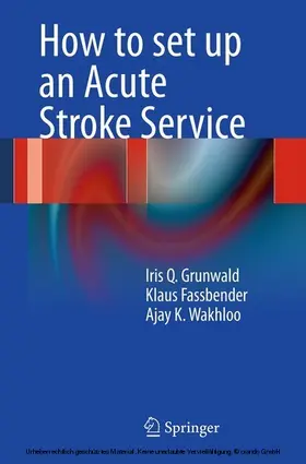 Grunwald / Fassbender / Wakhloo | How to set up an Acute Stroke Service | E-Book | www.sack.de