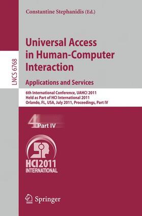 Stephanidis |  Universal Access in Human-Computer Interaction. Applications | Buch |  Sack Fachmedien