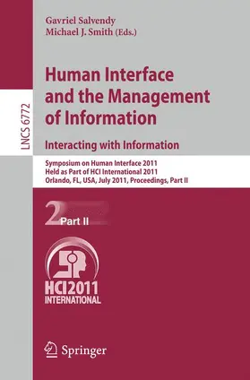 Salvendy / Smith |  Human Interface and the Management of Information | Buch |  Sack Fachmedien