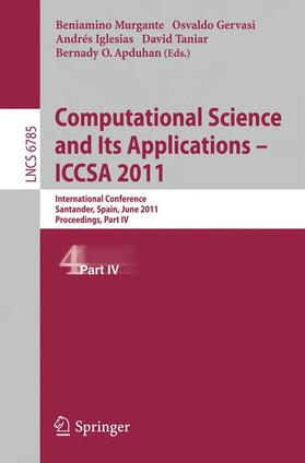 Murgante / Gervasi / Iglesias |  Computational Science and Its Applications - ICCSA 2011 | Buch |  Sack Fachmedien
