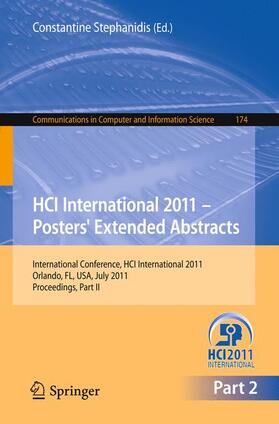 Stephanidis | HCI International 2011 Posters' Extended Abstracts | Buch | 978-3-642-22094-4 | sack.de