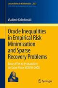 Koltchinskii |  Oracle Inequalities in Empirical Risk Minimization and Sparse Recovery Problems | Buch |  Sack Fachmedien