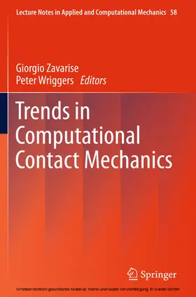 Zavarise / Wriggers | Trends in Computational Contact Mechanics | E-Book | sack.de