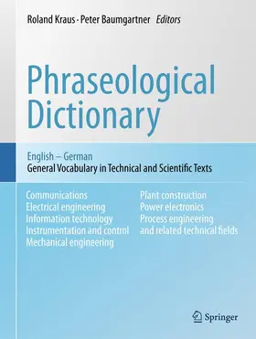 Baumgartner / Kraus |  Phraseological Dictionary English - German | Buch |  Sack Fachmedien