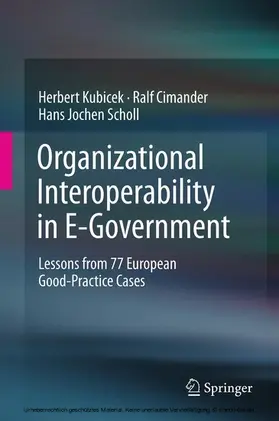Kubicek / Cimander / Scholl | Organizational Interoperability in E-Government | E-Book | www.sack.de