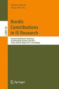 Salmela / Sell |  Nordic Contributions in IS Research | Buch |  Sack Fachmedien