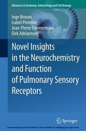 Brouns / Pintelon / Timmermans | Novel Insights in the Neurochemistry and Function of Pulmonary Sensory Receptors | E-Book | sack.de