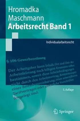 Hromadka / Maschmann | Arbeitsrecht Band 1 | Buch | 978-3-642-22783-7 | www.sack.de
