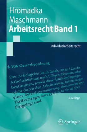 Hromadka / Maschmann | Arbeitsrecht Band 1 | E-Book | www.sack.de