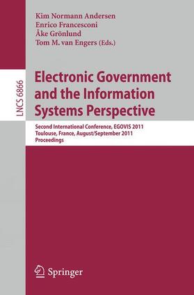 Andersen / Francesconi / Grönlund | Electronic Government and the Information Systems | Buch | 978-3-642-22960-2 | sack.de