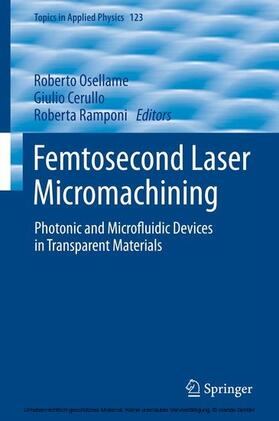 Osellame / Cerullo / Ramponi | Femtosecond Laser Micromachining | E-Book | sack.de