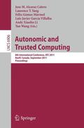 Alcaraz Calero / Yang / Gomez-Marmol |  Autonomic and Trusted Computing | Buch |  Sack Fachmedien
