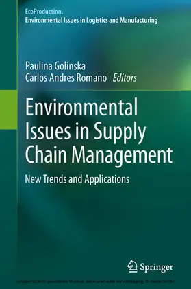 Golinska / Romano | Environmental Issues in Supply Chain Management | E-Book | www.sack.de