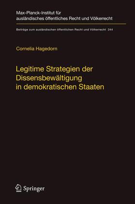 Hagedorn | Hagedorn, C: Legitime Strategien der Dissensbewältigung | Buch | 978-3-642-23918-2 | sack.de