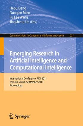 Deng / Miao / Wang |  Emerging Research in Artificial Intelligence and Computation | Buch |  Sack Fachmedien