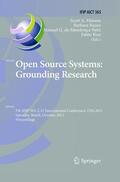 Hissam / Kon / Russo |  Open Source Systems: Grounding Research | Buch |  Sack Fachmedien
