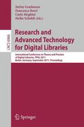 Gradmann / Schuldt / Borri |  Research and Advanced Technology for Digital Libraries | Buch |  Sack Fachmedien