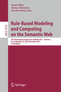 Palmirani / Sottara |  Rule-Based Modeling and Computing on the Semantic Web | eBook | Sack Fachmedien