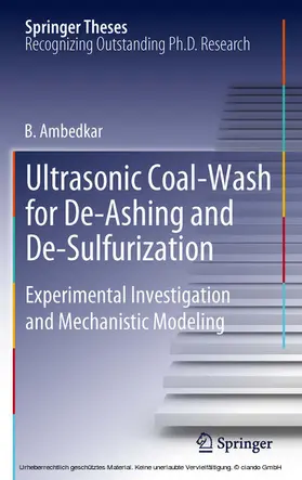 Ambedkar | Ultrasonic Coal-Wash for De-Ashing and De-Sulfurization | E-Book | www.sack.de