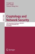 Lin / Tsudik / Wang |  Cryptology and Network Security | Buch |  Sack Fachmedien