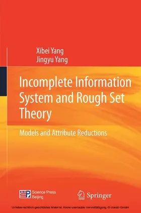 Yang | Incomplete Information System and Rough Set Theory | E-Book | www.sack.de