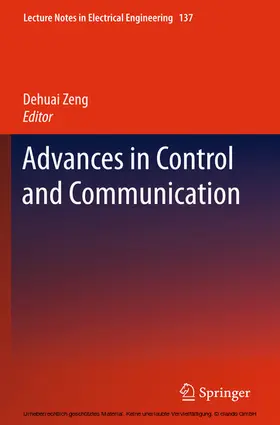 Zeng |  Advances in Control and Communication | eBook | Sack Fachmedien