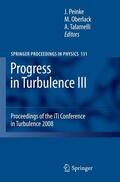 Oberlack / Peinke |  Progress in Turbulence III | Buch |  Sack Fachmedien