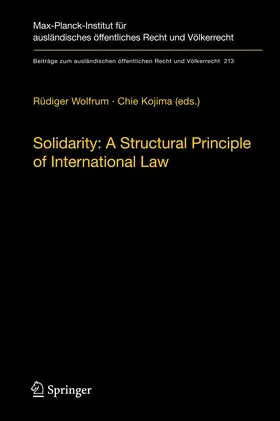 Kojima / Wolfrum |  Solidarity: A Structural Principle of International Law | Buch |  Sack Fachmedien