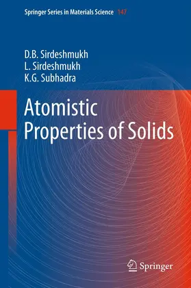 Sirdeshmukh / Subhadra |  Atomistic Properties of Solids | Buch |  Sack Fachmedien