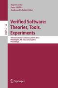 Joshi / Müller / Podelski |  Verified Software: Theories, Tools, Experiments | Buch |  Sack Fachmedien