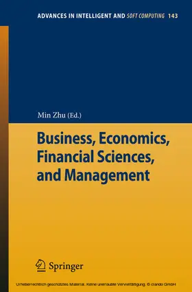 Zhu |  Business, Economics, Financial Sciences, and Management | eBook | Sack Fachmedien