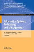 Dua / Gangopadhyay / Stein |  Information Systems, Technology and Management | Buch |  Sack Fachmedien