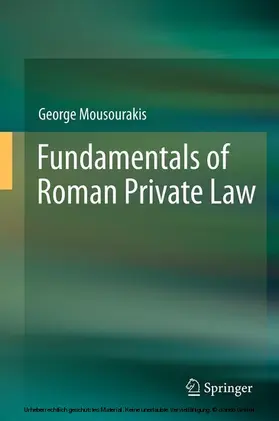 Mousourakis |  Fundamentals of Roman Private Law | eBook | Sack Fachmedien