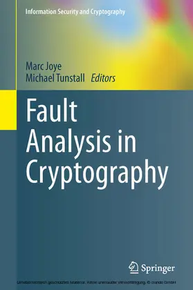 Joye / Tunstall |  Fault Analysis in Cryptography | eBook | Sack Fachmedien