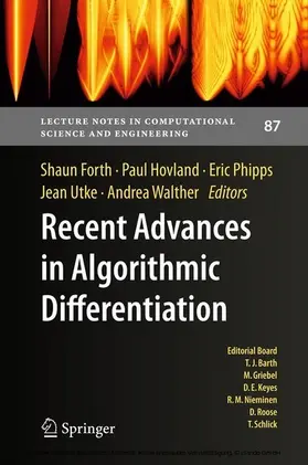 Forth / Hovland / Phipps |  Recent Advances in Algorithmic Differentiation | eBook | Sack Fachmedien